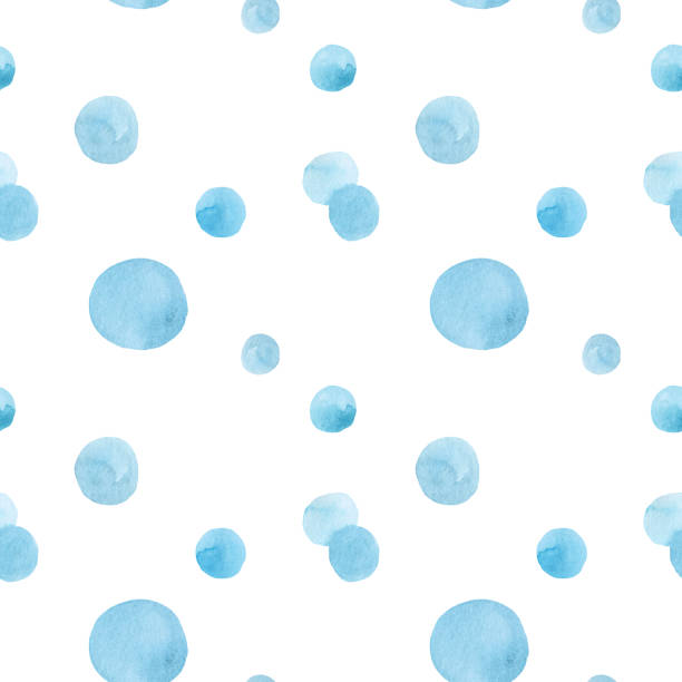 istock Watercolor abstract seamless pattern with watercolor stains in blue colors 1286412509