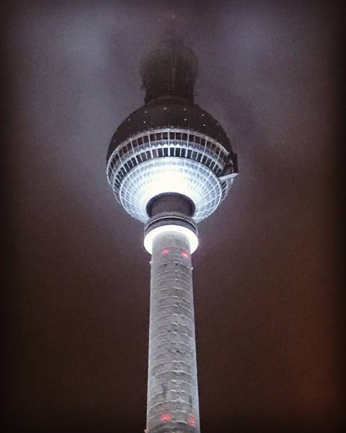 istock Fernsehturm Berlin up-close and at night. 1286417591