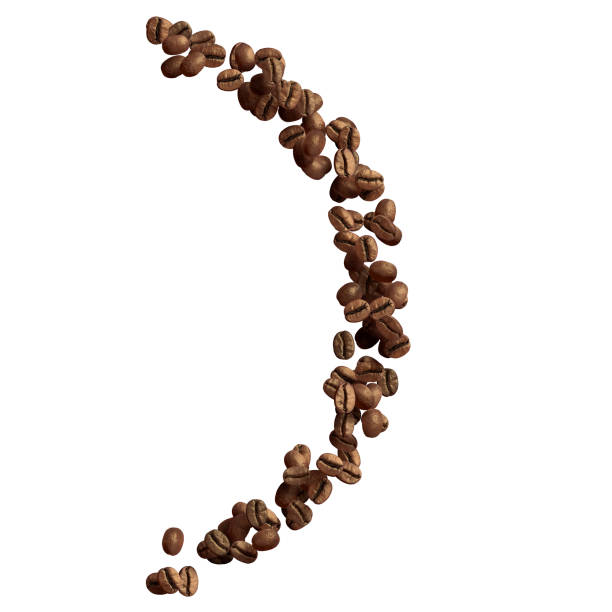 3D coffee beans fonts