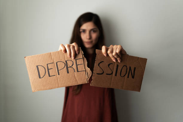 istock Latin young woman recovered from depression 1286432425
