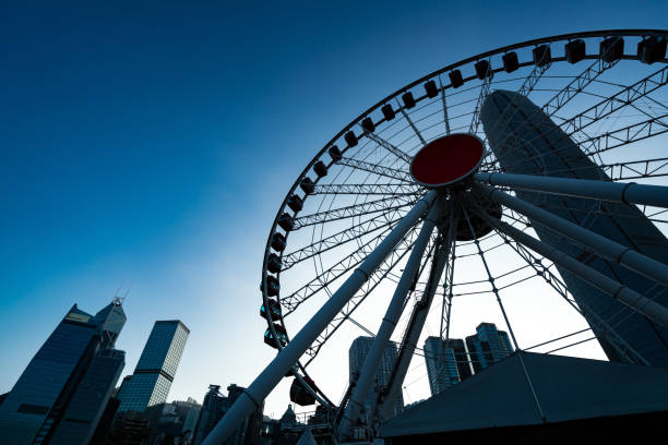 istock The wheel of ferris against sky background. 1286432951