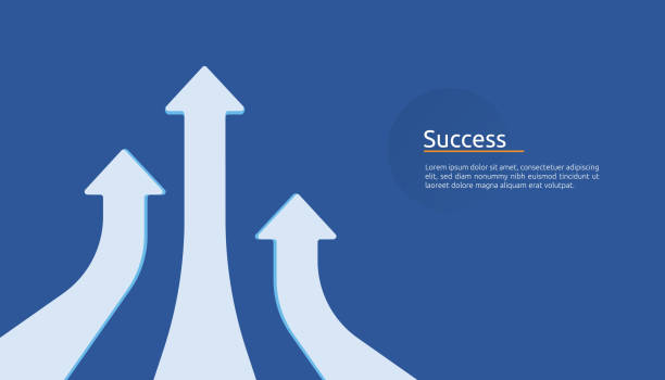 istock business arrow target direction concept to success. Finance growth vision stretching rising up. banner flat style vector illustration. Return on investment ROI. chart increase profit 1286433494