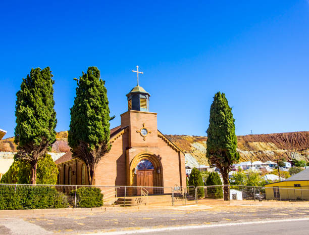 istock Old Church With Steeple In Small Mining Town 1286445698