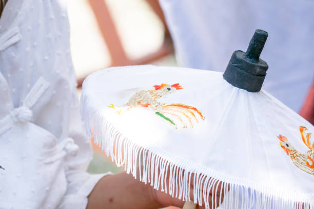 istock handmade fabric umbrella in Chiang mai ( bo -sang) , Thailand 1286448424