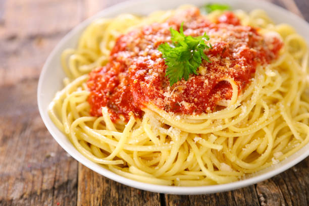 istock spaghetti with tomato sauce and parmesan 1286449905