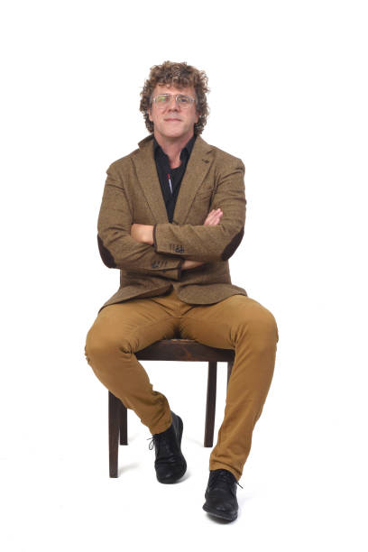 istock view of a man sitting on white background 1286459359