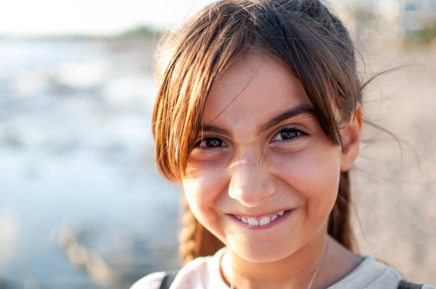 istock Cute girl enjoying to beach 1286463493
