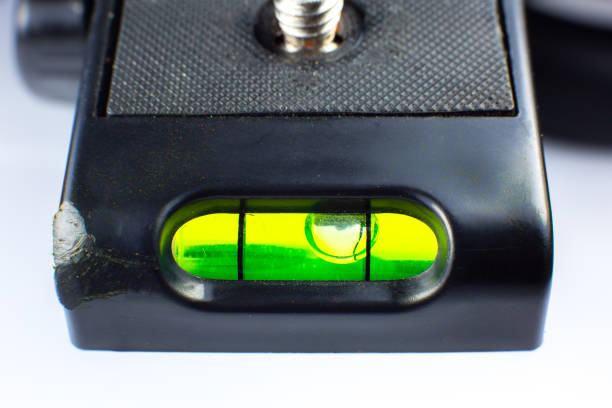 istock Bubble liquid level to determine the horizon level on a tripod 1286463850