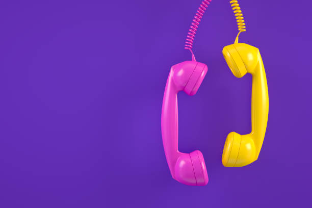 istock Hanging Old Telephone Handset Background 1286467851