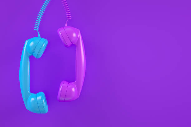 istock Hanging Old Telephone Handset Background 1286468569