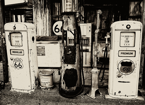 Abandoned Gas Station on Route 66, Arizona.