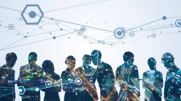 istock Business network concept. Group of businessperson. Teamwork. Human resources. 1286469074