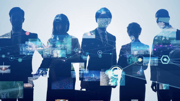 istock Business network concept. Group of businessperson. Teamwork. Human resources. 1286469085