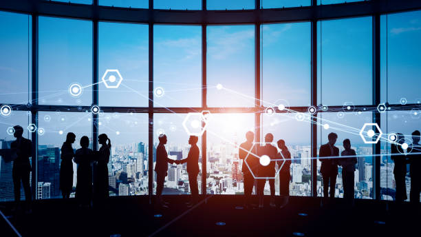 istock Business network concept. Group of businessperson. Teamwork. Human resources. 1286469098