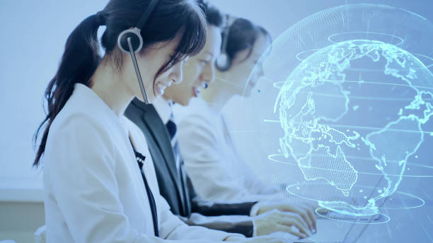 istock Global communication network concept. Worldwide business. Call center. 1286469117