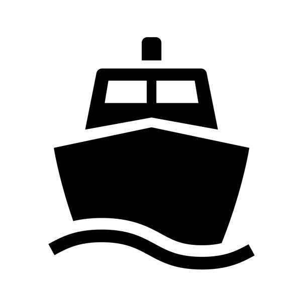 ilustraciones, imágenes clip art, dibujos animados e iconos de stock de icono público, iconos de tráfico para la nave - ferry