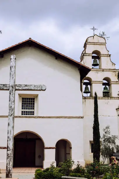 The mission San Juan Bautista of the royal road in California founded by the friar Junipero Serra