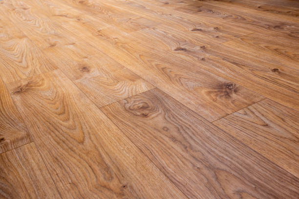 istock Vinyl floor detail, oak decor 1286479420