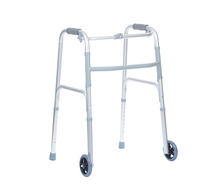 Senior walking aid meant for transferring weight balance from the upper limb to the ground, walking aid concept