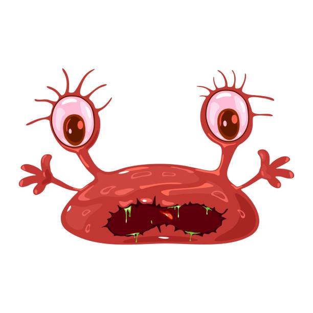 ilustrações, clipart, desenhos animados e ícones de o adenovírus é um vírus de tamanho médio, causado doença respiratória aguda, gripe, pneumonia. agente infectante. - meningite
