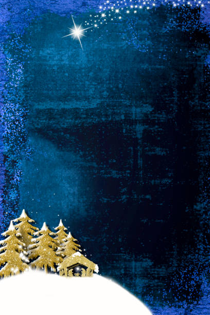 Christmas Nativity Scene, religious greetings cards.