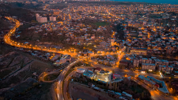 istock Night city traffic panorama 1286493260