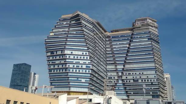 Tel Aviv, Israel - November 18, 2018 : Azrieli Center is a complex of skyscrapers stock photo