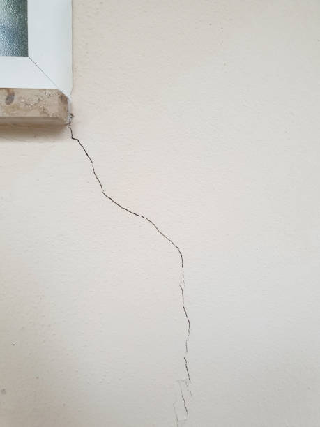 istock Crack in the masonry under the window 1286497164