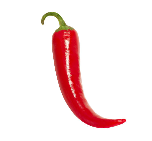 istock One red chili pepper isolated on white background. High quality photo 1286502142