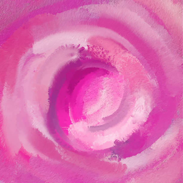 rosa abstrakte wandtextur mit farbe pinselstriche auf rose goldfolie. abstrakte aquarell pinselstriche hintergrund. grunge, skizze, graffiti, farbe, aquarell. grunge vektor hintergrund. - backgrounds pink flower softness stock-grafiken, -clipart, -cartoons und -symbole