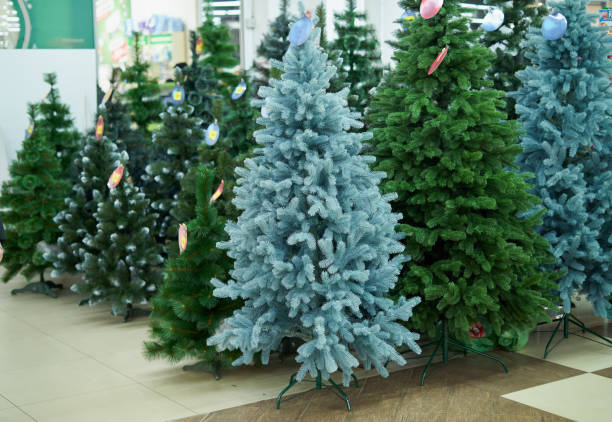 istock Selling PVC Christmas Trees in a Store 1286513655