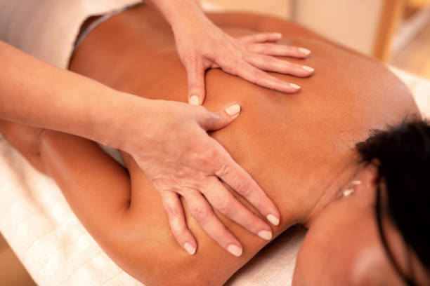 istock Close up of back area massage 1286518505