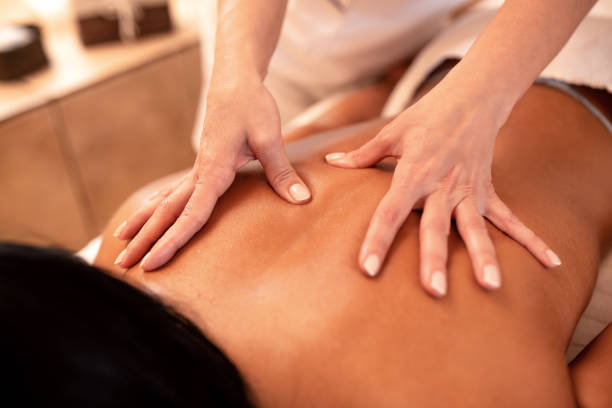 istock Close up of back area massage 1286518689