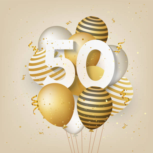 560+ Feliz 50 Cumpleaños Ilustraciones de Stock, gráficos vectoriales  libres de derechos y clip art - iStock