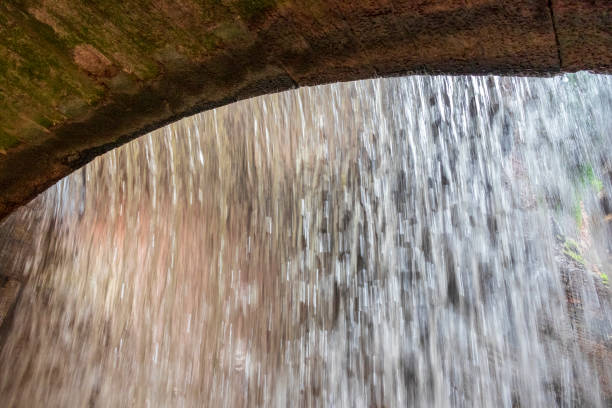 istock Canyon and waterfall at Orrido di Bellano in Italy. 1286520434