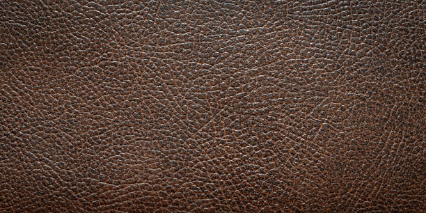 istock brown faux leather with visible details. background 1286524931