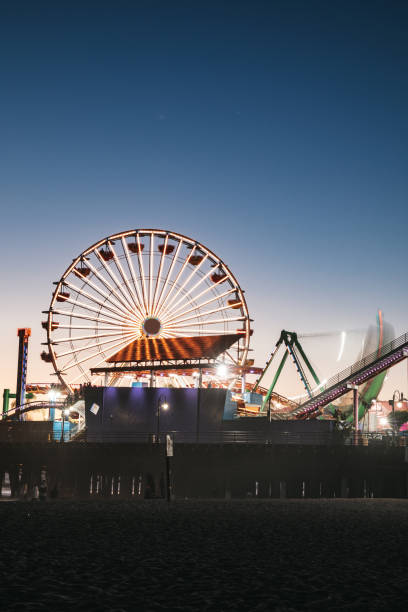 istock Santa Monica beach at night 1286527970