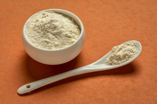 istock yacon root powder in a bowl and teaspoon 1286528311