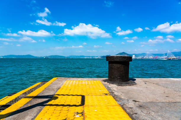 Dock Pole in Hong Kong city