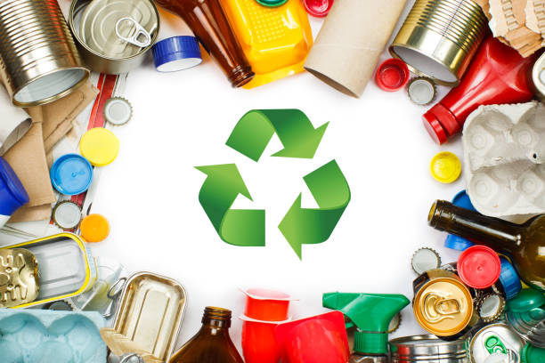 basura segregada - recycling paper garbage landfill fotografías e imágenes de stock