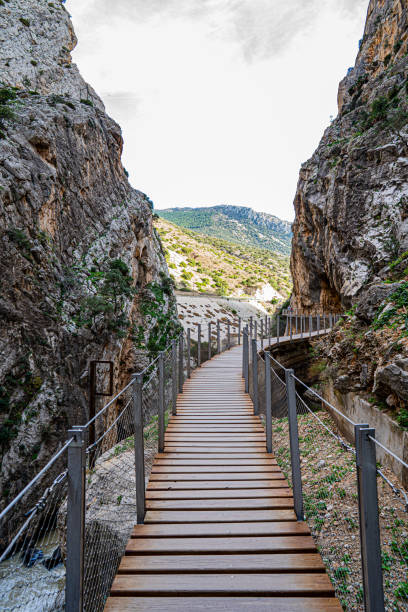 istock View from Caminito Del Rey mountain path along steep cliffs. Andalusia, Spain. 1286545281