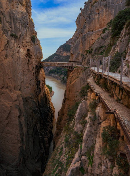 istock View from Caminito Del Rey mountain path along steep cliffs. Andalusia, Spain. 1286545312