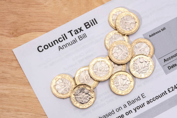 Council Tax Bill = UK stock photo