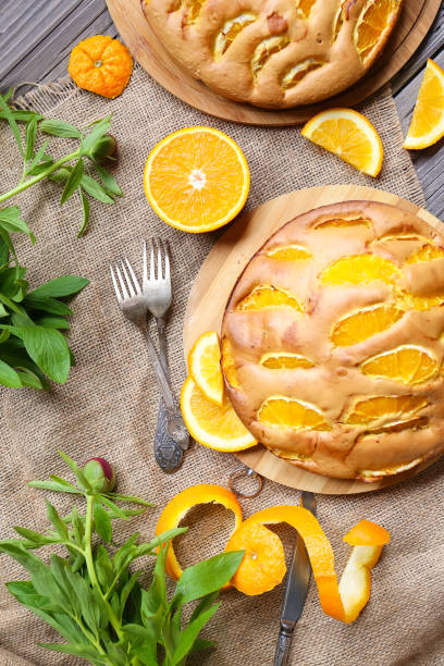 istock Orange Homemade Cake top view 1286550734