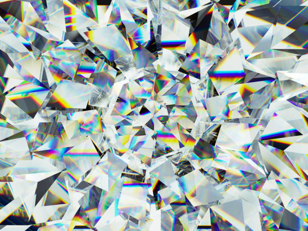 istock diamond structure extreme closeup and kaleidoscope. top view of round gemstone 3d render, 3d illustration 1286555304