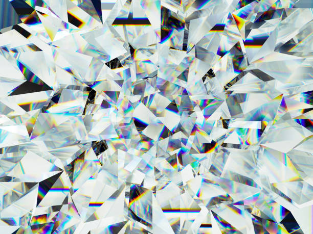 istock diamond structure extreme closeup and kaleidoscope. top view of round gemstone 3d render, 3d illustration 1286555467