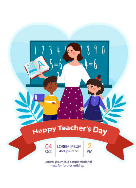 ilustrações, clipart, desenhos animados e ícones de conceito de dia dos professores felizes - dia dos professores