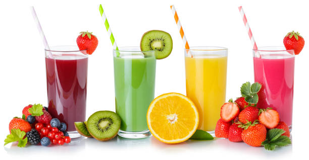 istock Fruit juice collection smoothie smoothies drink drinks straw fruits glass isolated 1286560155