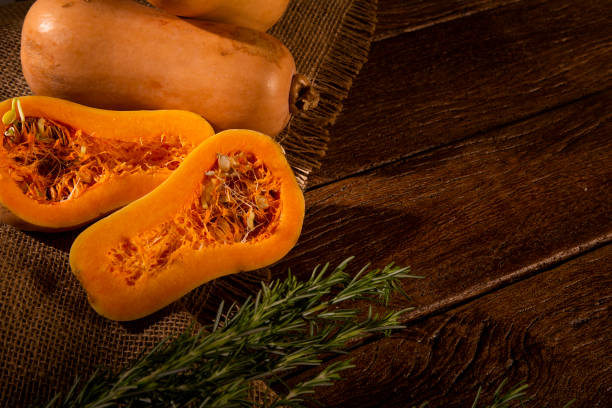 istock Some Paulistan pumpkins over a wooden. 1286562467