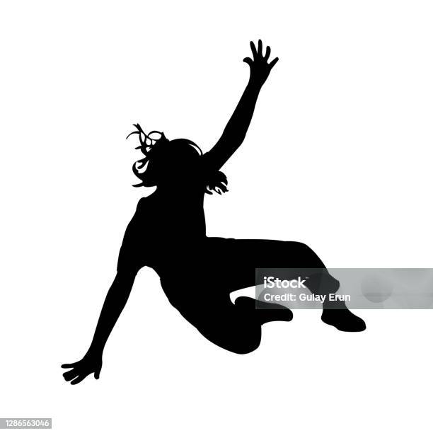 A Woman Body Silhouette Vector Stock Illustration - Download Image Now -  Falling, One Woman Only, In Silhouette - iStock